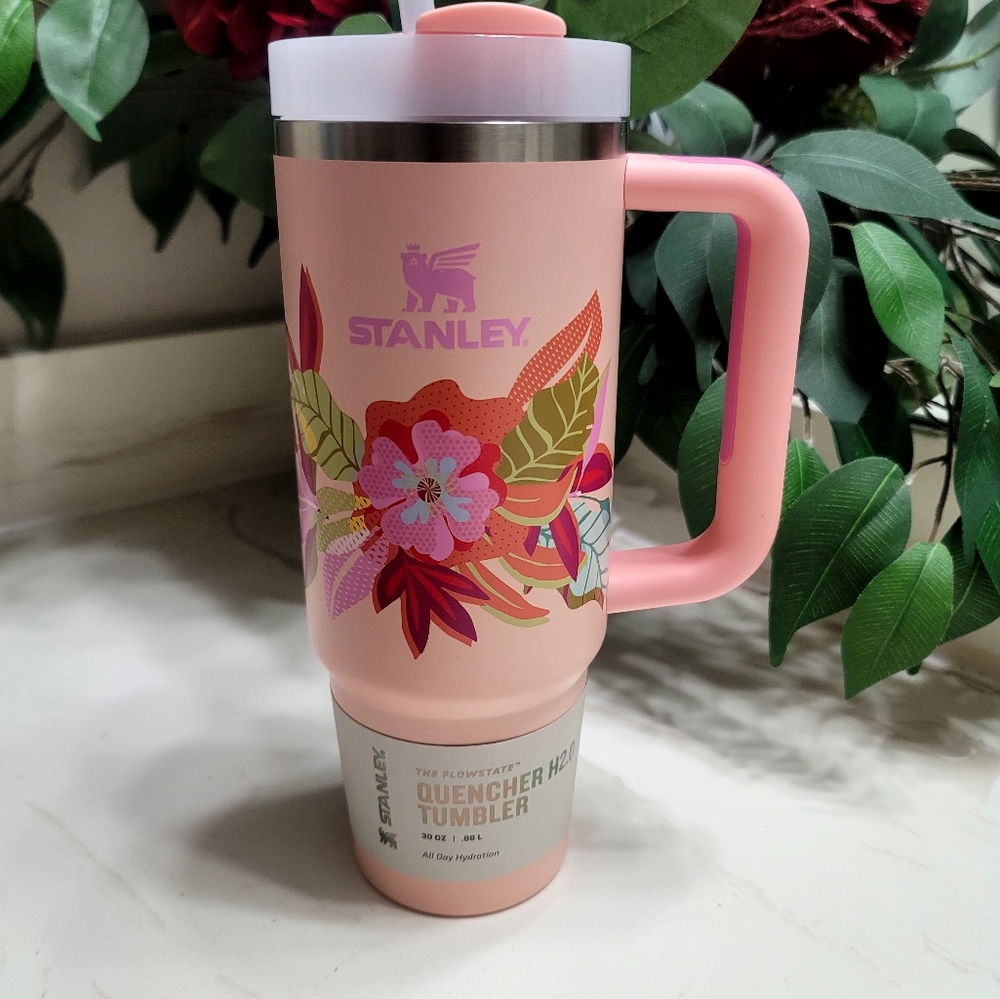 NWT Stanley Quencher H2.0 FlowState Tumbler 30oz, SORBET TROPIC FLOWERS